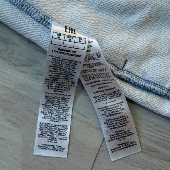 NWT Rag&Bone Miramar Wide-Leg Pants
Cotton Terry Sweatpant Jeans Aria light blue - Picture 13 of 15